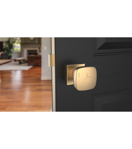 Pomo de puerta negro KIAMA cuadrado - tirador de diseño