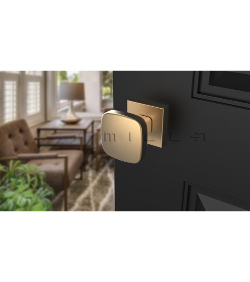 Pomo de puerta negro KIAMA cuadrado - tirador de diseño