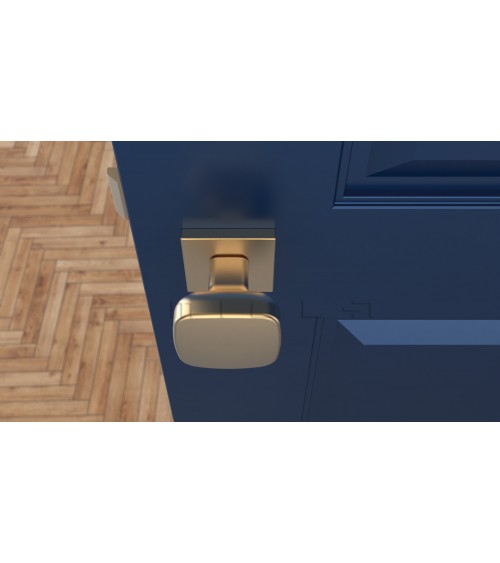Pomo de puerta negro KIAMA cuadrado - tirador de diseño