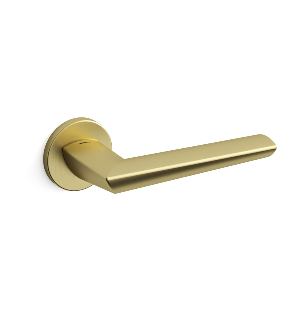 Manija de puerta oro satinado Mandelli Isi diseño