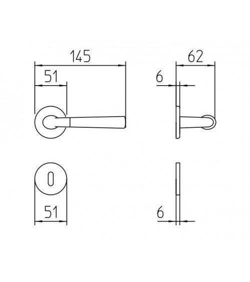 Tirador de puerta Mandelli Start tirador de diseño color 1