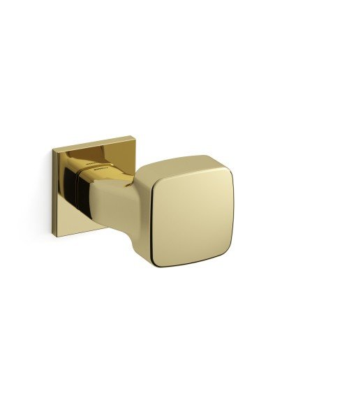 Tirador de puerta dorado pulido Mandelli Carrè diseño decorativo