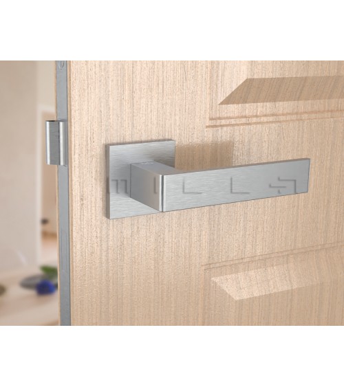 Manija de puerta cromo cepillado Apollo diseño