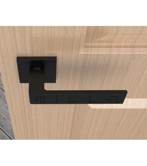 Manija de puerta negra Apollo diseño