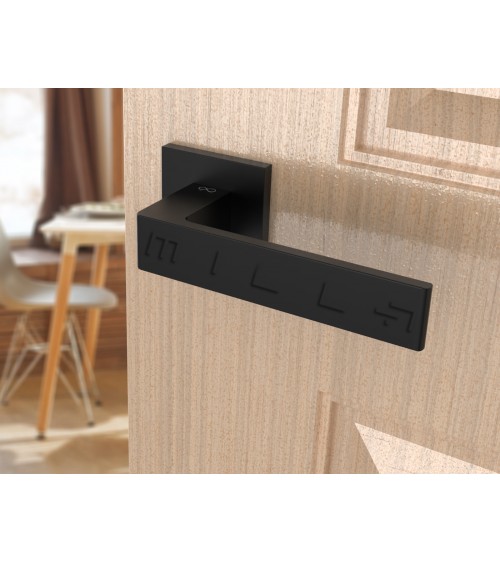 Manija de puerta negra Apollo diseño