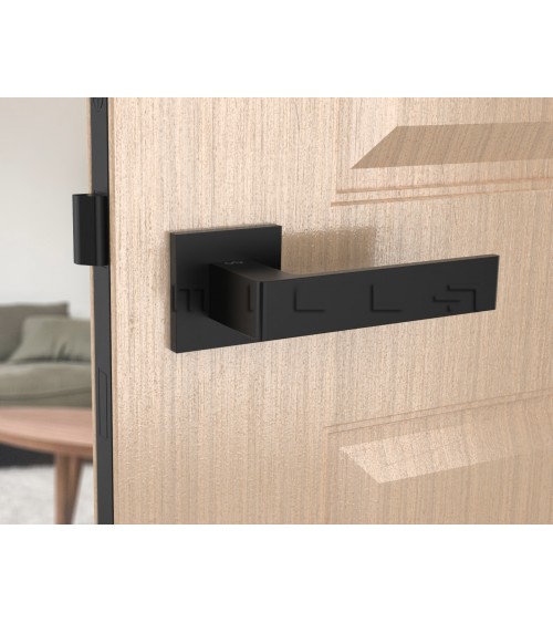 Manija de puerta negra Apollo diseño