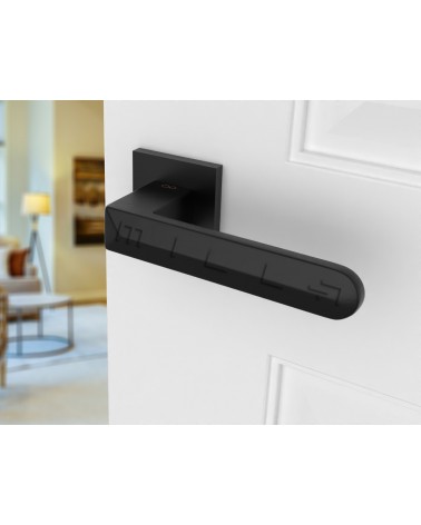 Manilla de puerta cuadrada contemporánea en Zamak Bohema - manilla de diseño