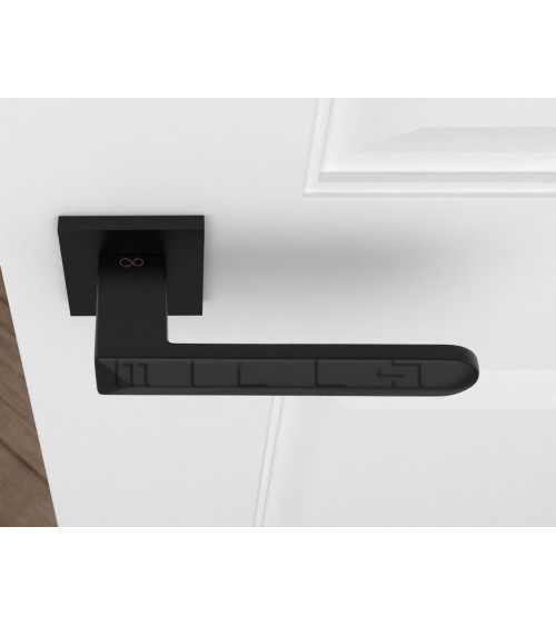 Tirador de puerta cuadrada contemporánea en Zamak Bohema - diseño