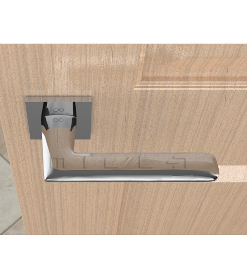 Tirador de puerta cromo cepillado line GIULIA diseño