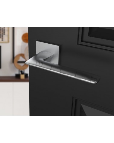 Manilla de puerta cromo pulido Line Giulia Cuadrado - manilla de diseño