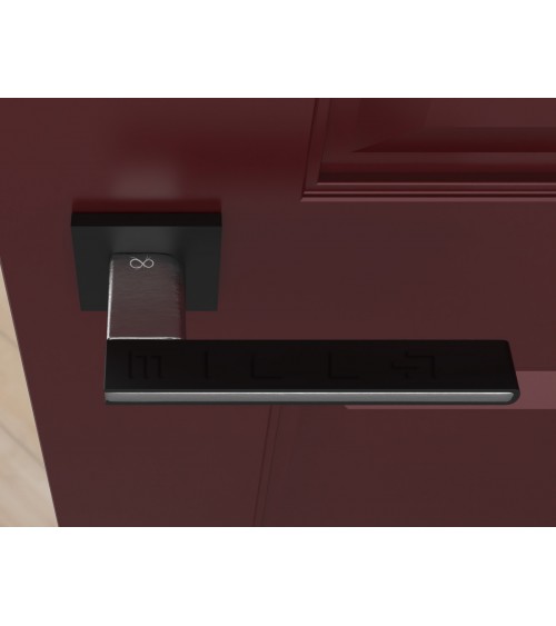 Manilla de puerta negra NICOLA cuadrado - manilla de diseño