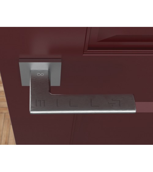 Manilla de puerta cromo cepillado Shark - diseño