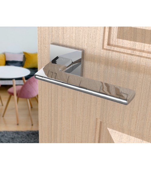 Manilla de puerta cromo pulido Shark - diseño