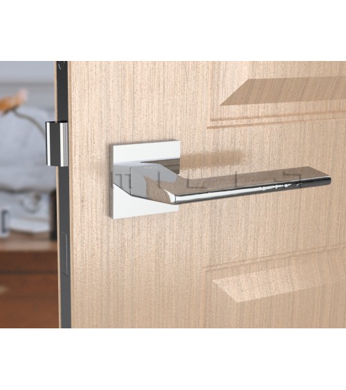 Manilla de puerta cromo pulido Shark - diseño