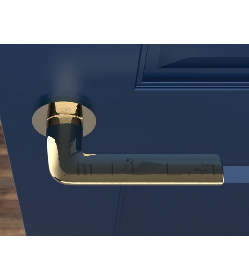 Manija de puerta oro pulido Stinger - diseño