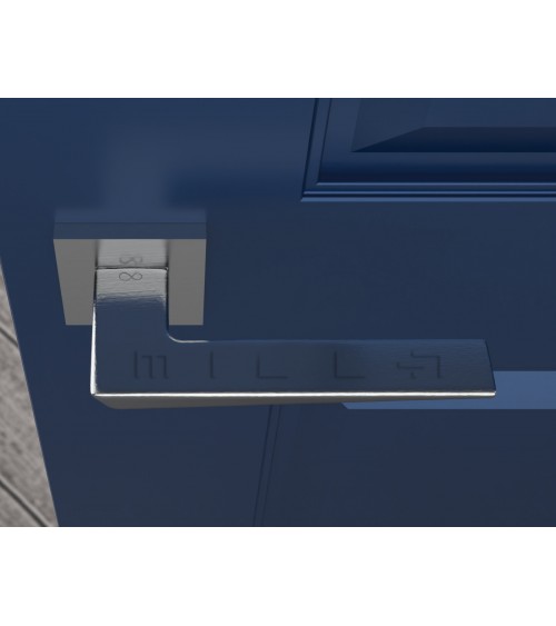 Manija de puerta cromo cepillado VEGA - diseño