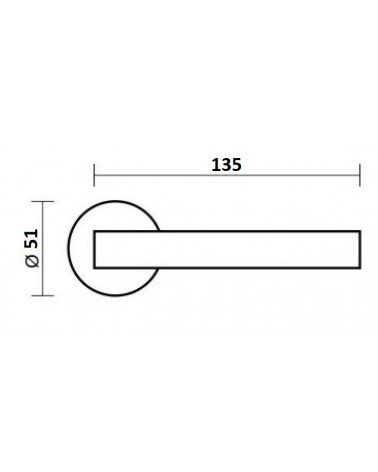Tirador de puerta Line GIULIA con dimensiones