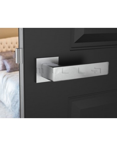 Manilla de Puerta Cromo Cepillado Line Imperia - manilla de diseño