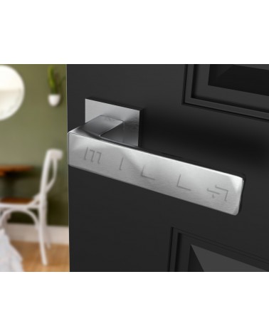 Manilla de Puerta Cromo Cepillado Line Imperia - manilla de diseño