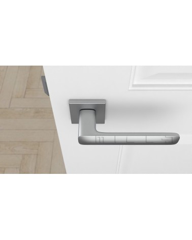 Manilla de puerta cromo cepillado Line STELLA Q - diseño
