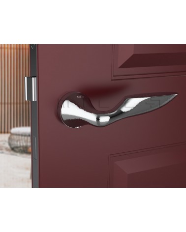 Manilla futurista DOUCE diseño vista inclinada montada en una puerta