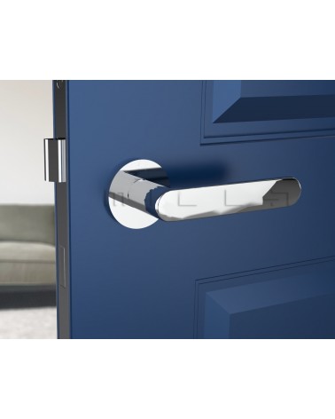 Tirador de puerta clásico Line Vénus tirador de diseño con paleta montado en una puerta