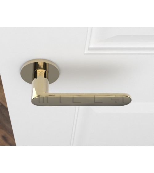 Tirador de puerta oro pulido Line Vénus diseño