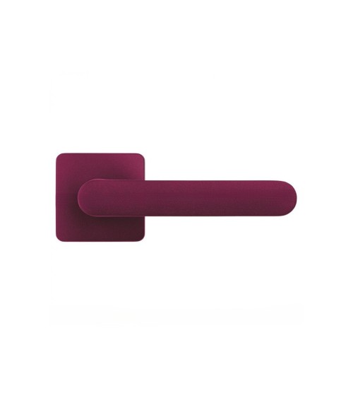Palanca de puerta de color Violeta Burdeos puesta de sol - Moon One Carré - palanca de diseño