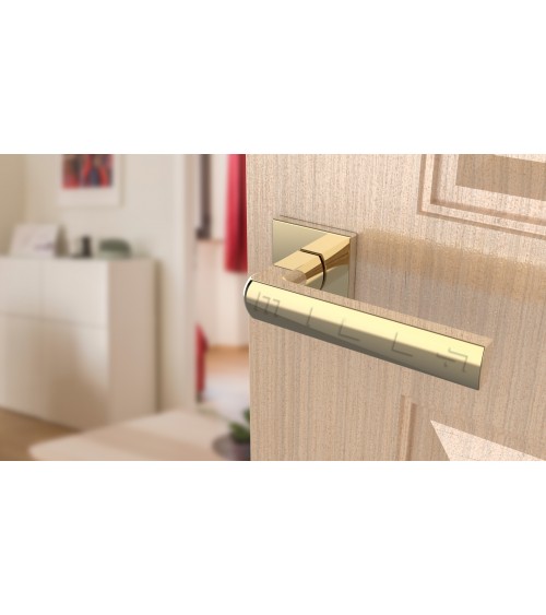 Maneta de puerta sobre placa cuadrada HOSTA maneta de diseño
