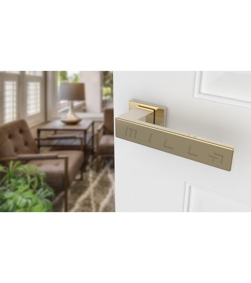 Tirador de puerta sobre placa rectangular PINA tirador de diseño color 3