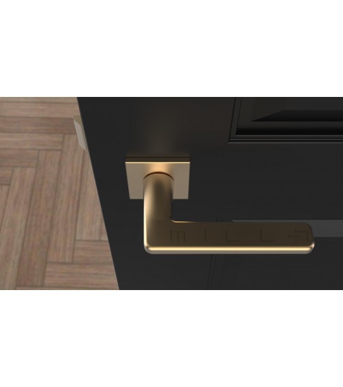 Tirador de puerta sobre placa cuadrada SETIA herrajes de diseño color 5