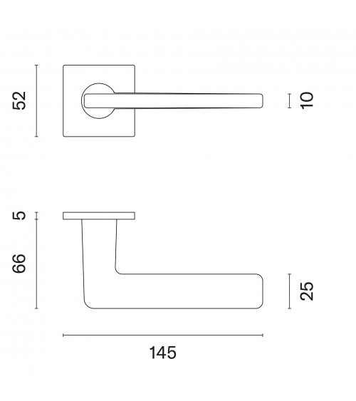 Maneral de puerta de zamak SETIA ferretería design color 3