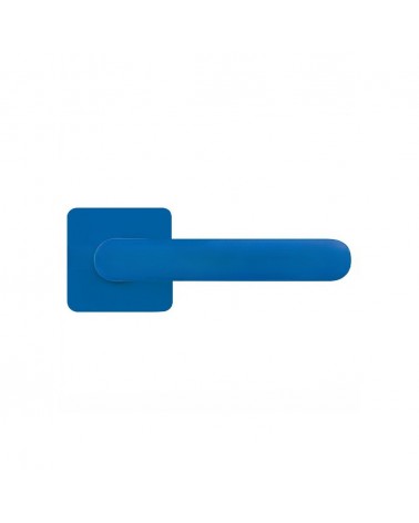 Manija de puerta de color azul Capri atardecer - Moon One Carré - manija de diseño
