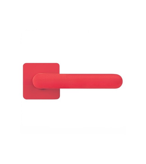 Tirador de puerta de color Rojo Fresa atardecer - Moon One Carré - tirador de diseño