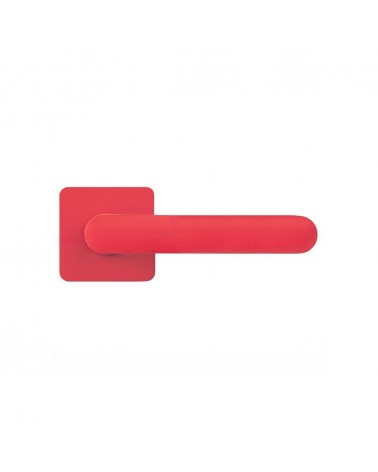 Tirador de puerta de color Rojo Fresa atardecer - Moon One Carré - tirador de diseño