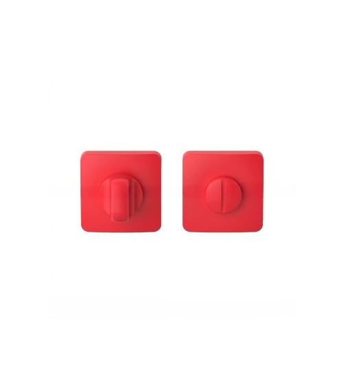 Tirador de puerta de color Rojo Fresa atardecer - Moon One Carré - tirador de diseño