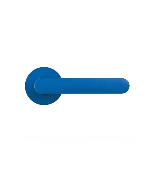 Tirador de puerta de color Azul Capri - Moon One Ronde - tirador de diseño