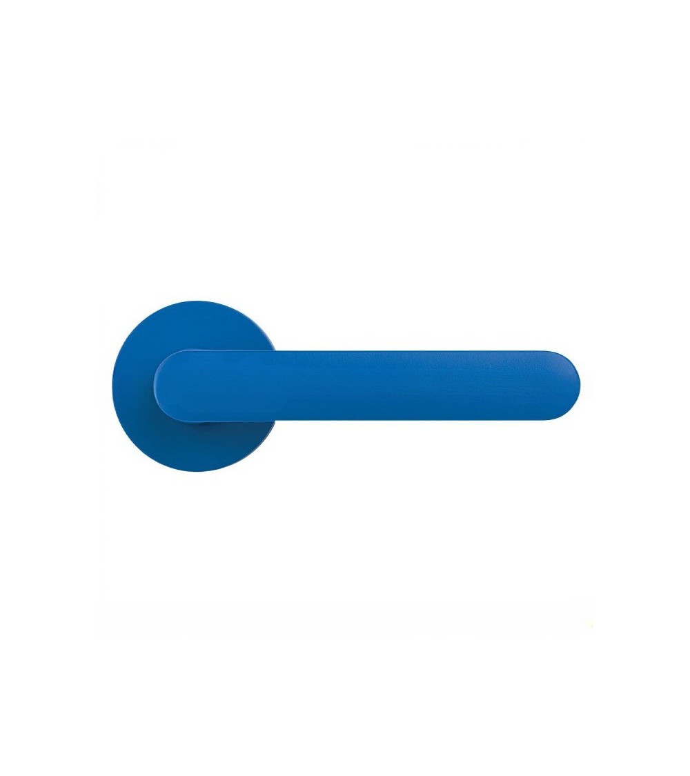 Tirador de puerta de color Azul Capri - Moon One Ronde - tirador de diseño