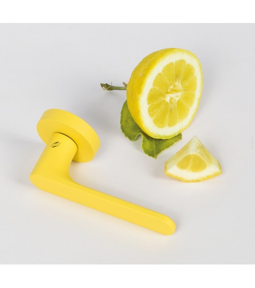 Tirador de puerta de color Amarillo Limón - Moon One Ronde - tirador de diseño