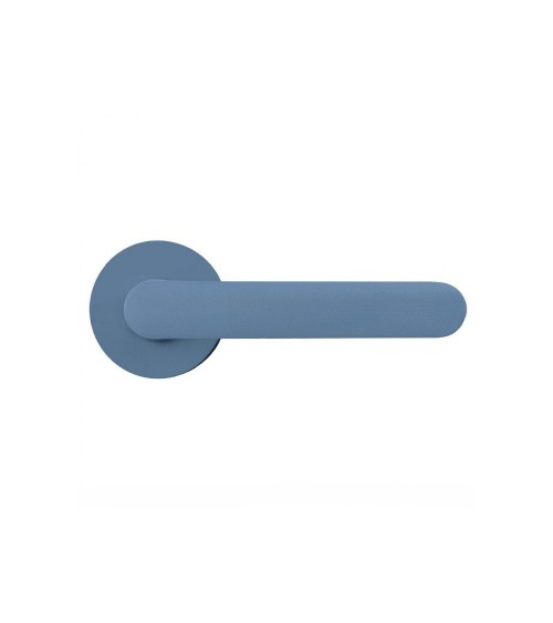 Manilla de puerta de color Azul Océano - Moon One Ronde - manilla de diseño