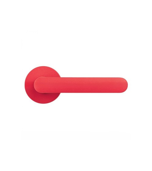 Manija de puerta color Rojo Fresa - Moon One Redonda - diseño