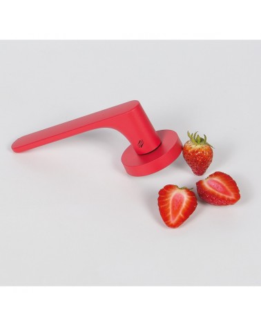 Tirador de puerta de color Rojo Fresa - Moon One Ronde - tirador de diseño