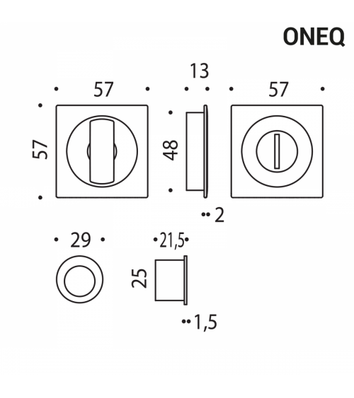 Palanca para puerta corredera con condena azul océano Moon One palanca de diseño