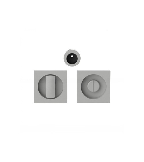 Manija para puerta corredera con cierre de color plata Moon One diseño