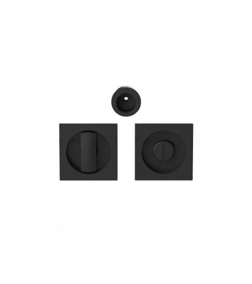 Tirador para puerta corredera con cierre de privacidad de color negro Moon One tirador de diseño