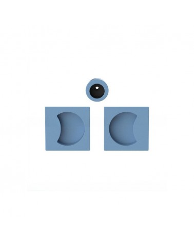 Tirador para puerta corredera color azul océano Colombo Design Moon One tirador de diseño