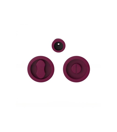 Tirador para puerta corredera con cierre de privacidad violeta burdeos Moon One tirador de diseño