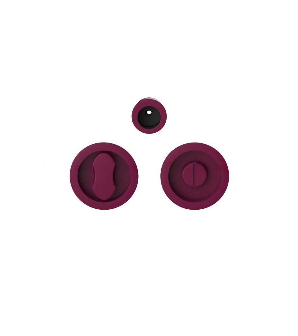 Tirador para puerta corredera con cierre de privacidad violeta burdeos Moon One tirador de diseño
