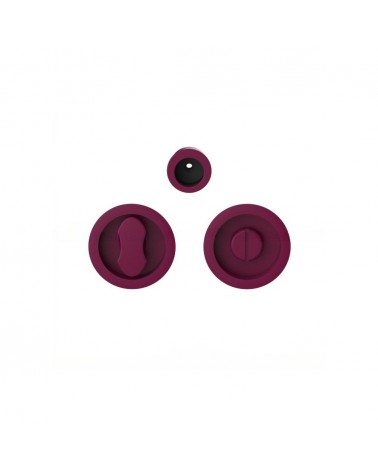 Tirador para puerta corredera con cierre de privacidad violeta burdeos Moon One tirador de diseño