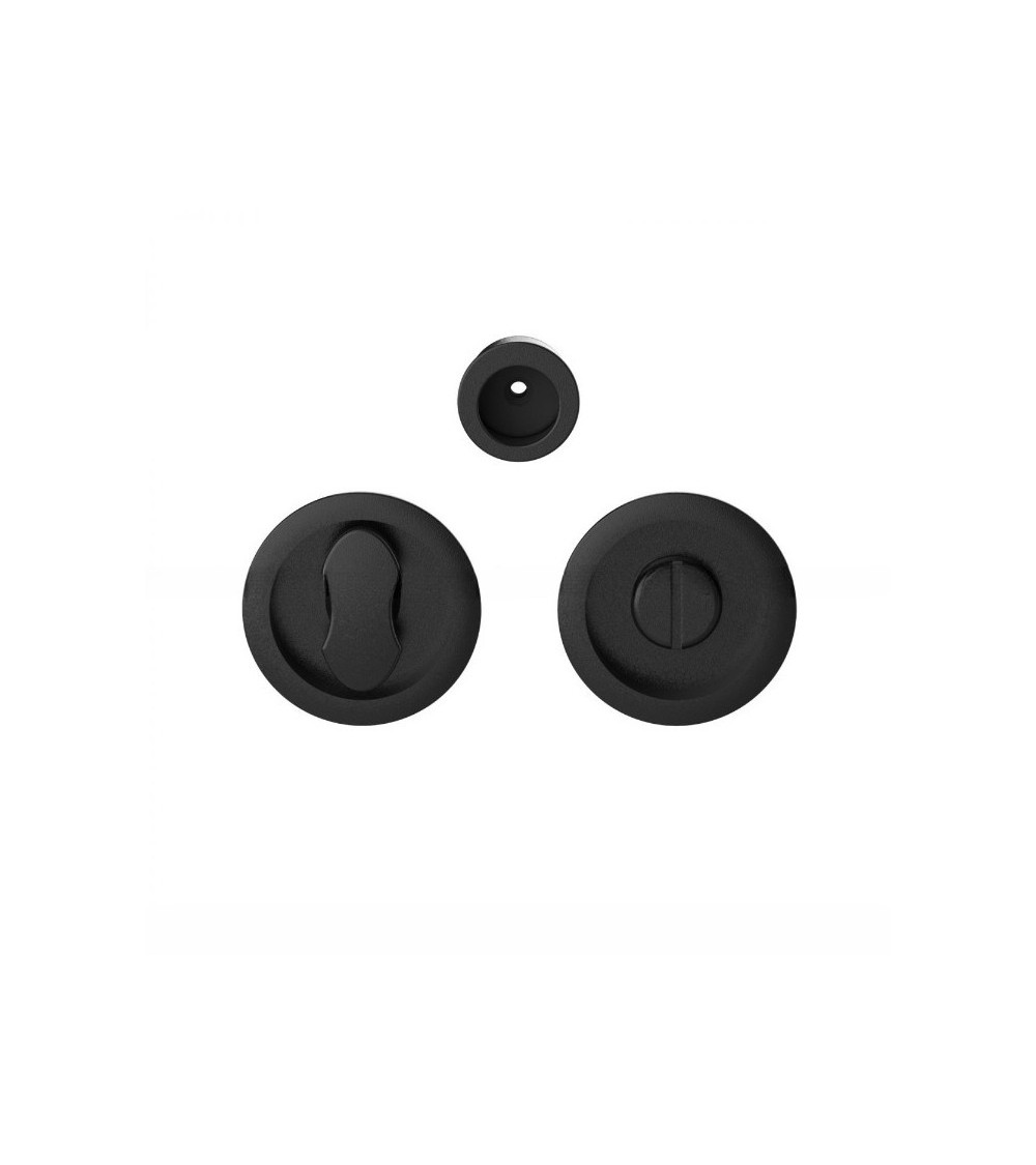 Tirador para puerta corredera con cierre negro Moon One tirador de diseño